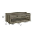 thumbnail image 5 of Lix 47 Inch Coffee Table with 1 Drawer- MDF- Rustic Weathered Gray Finish, 5 of 5