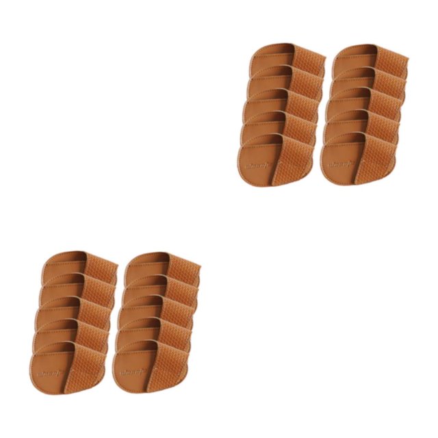 Destyer Golf Head Covers PU Portable Protector Travel Golf Athlete for Training Brown Small 10 Pcs 2Set