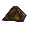 thumbnail image 2 of Meyda 152948 11.5 in. Square Howling Wolf Shade, Oil Rubbed Bronze & Ha, 2 of 4