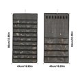 thumbnail image 3 of ZZkhGO Hanging Jewelry Organizer, 48 Pocket Storage Roll, Wall Door Mounted Display for Necklaces Earrings, 3 of 6