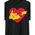 thumbnail image 5 of Pokemon, Men's & Big Men's Valentine's Day Graphic Tee, I Heartchu, Sizes S-3XL, 5 of 5
