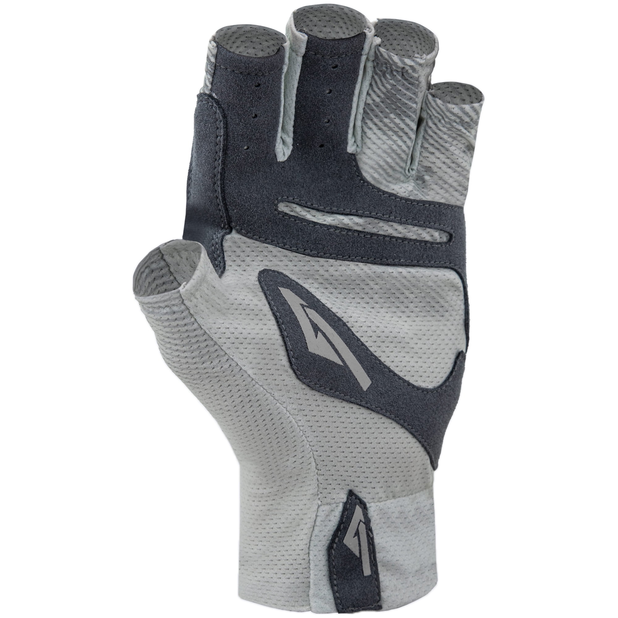 FXR  Grey Tournament UPF Glove Half-Finger Lightweight Quick-Dry Waterproof Palm - Medium 211920-0500-10