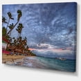 thumbnail image 2 of Long Palm Trees Bent to Beach - Seashore Canvas Art Print, 2 of 4