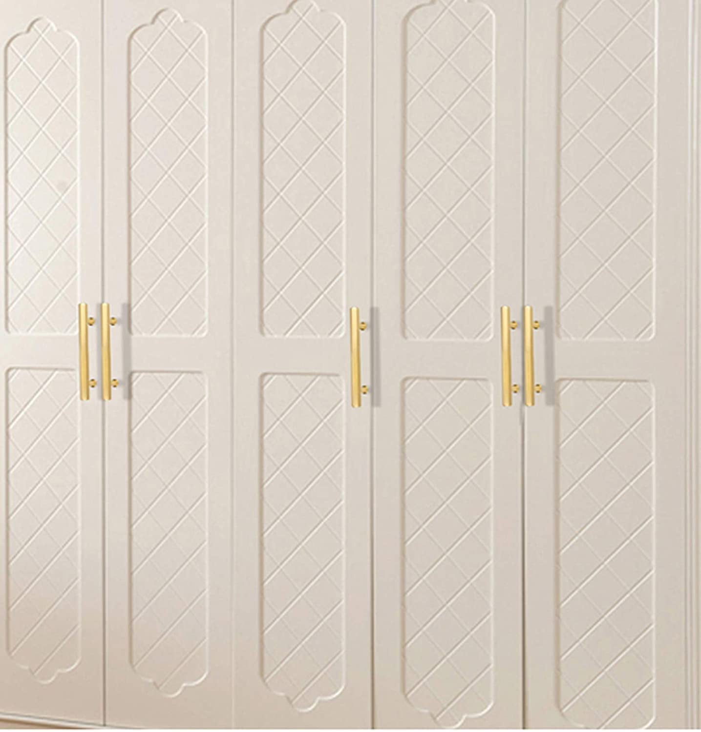 Gamvdout 1 Pieces Kitchen Cabinet Handle Brushed Brass Bathroom Drawer Pulls Gold Wardrobe Door Knobs Knobs for Chest of Drawers Golden Cabinet Pulls