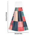 thumbnail image 6 of Yayeee Kitchen Hanging Hand Towels Set of 2 with Loop Bathroom Absorbent Tie Towel, Red Teal Plaid, 6 of 7