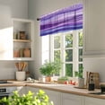 thumbnail image 3 of Abstract Ombre Purple Wave Valances for Windows, 60 x 18in, Purple Strips Rod Pocket Kitchen Valance Curtain Light Filtering Window Treatments for Living Room Bedroom, 1 Panel, 3 of 7