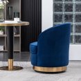 thumbnail image 5 of Wania Contemporary Velvet Swivel Chair in Blue, 5 of 13
