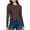 *Brown, variant on Women’s Long Sleeve Crew Neck Shirt,Stretch Fitted Soft Tee,Casual Fashions Blouse Tops Purple,Womens Plus XL
