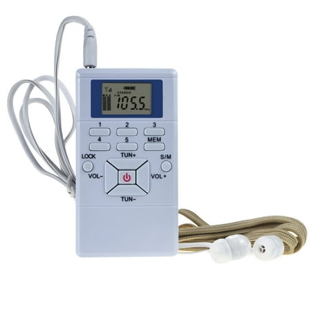 FM Stereo Radio Receiver Digital Signal Processing DSP Meeting Radio LCD Display with Headphones