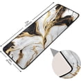 thumbnail image 2 of SKYSONIC 2X6 Feet Gold Marble Texture Runner Rug with Rubber Backing, Abstract Ink Art Non Slip Entryway Rug Runner Washable Soft Area Rug Carpet for Hallway Bedroom Kitchen Decor, 2 of 6