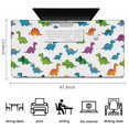 thumbnail image 5 of Long Mouse Pads for Desk,White Dinosaurs Pattern Desk Mats on Top Of Desks, Desk Mouse Pad Extra Large with 3mm Non-Slip Base and Stitched Edge for Gaming,Office,Work,Home 47.3"x23.6", 5 of 6