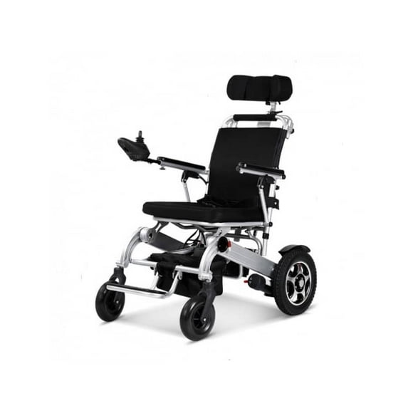 Silla de Ruedas Eléctrica Plegable y Ligera HD Professional | Plata, 50 lbs, Autonomía 30 Millas, Capacidad 400 lbs