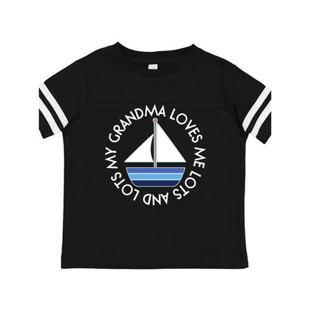

Inktastic My Grandma Loves Me Sailboat Sailing Gift Toddler Boy Girl T-Shirt