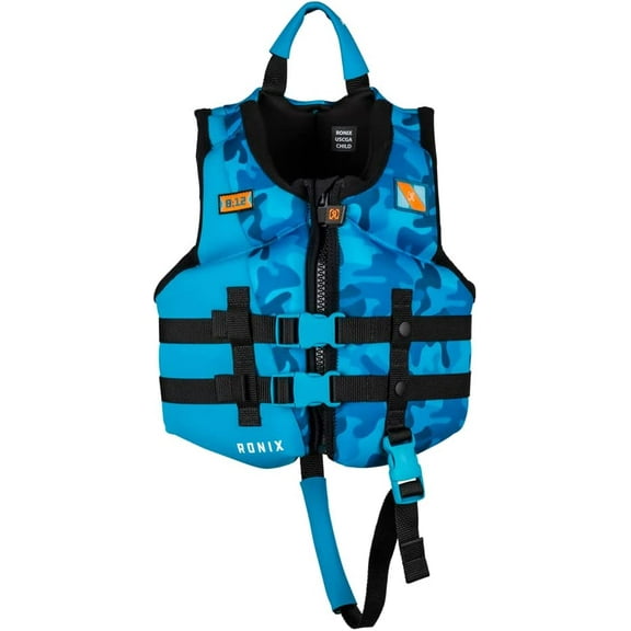 Ronix Top Grom - Boy's CGA Life Vest, Blue , Child (30-50lbs)