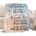 thumbnail image 1 of LHSHID Christian Gifts for Women Religious Gifts for Women Catholic Bible Verse Blanket Inspirational Spiritual Scriptures Soft Throw Blanket Birthday Gifts for Women Gifts for Father''s Day 60x80in, 1 of 1
