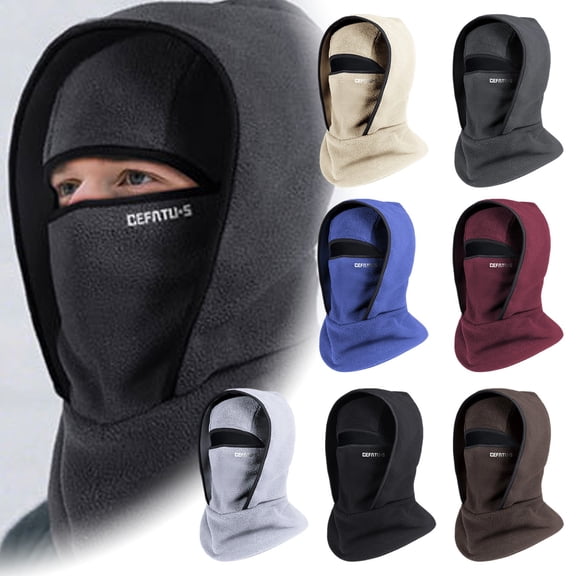 shoper Winter Integrated Warm Hat, 3 in 1 Beanie Hat, 360° Seamless Warmth Locking Cycling Mask Integrated