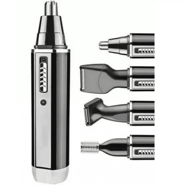4en1 Kit De Afeitadora De Barba cortapelos Nariz Y Orejas negro