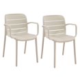 thumbnail image 1 of Patioflare Stacking Armchairs, Cream, 2-Pack, 1 of 1