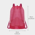 thumbnail image 6 of LShunze Large Mesh Beach Bag Tote Durable Sand Away Drawstring Beach Backpack Swim and Pool Toys Balls Storage Bags Packs, Stay Away from Sand and Water, Toy Not Included, 6 of 8