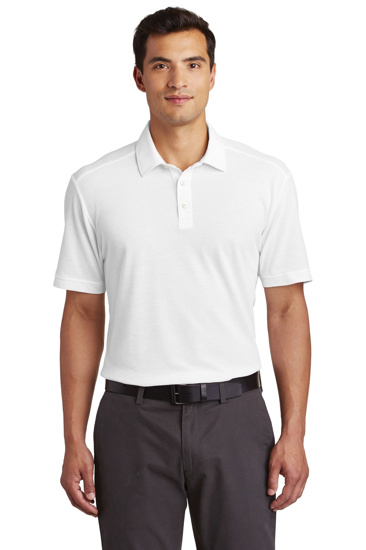 Port Authority 1235655 Men Coastal Cotton Blend Polo Shirt, White ...