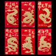 thumbnail image 2 of 6 PCS 2024 Año Nuevo Chino Dragón Dinero Sobres Papel Dragón Patrón Sobre, 2 of 2