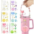 thumbnail image 7 of 1Set Cup Accessories Set For Cup 30&40oz Tumbler Cup,Including Silicone Straw Topper Cover And Boot,Spill Proof Stopper,Water Bottle Handle Strap,Handle Charm,Animal Plush Pendant Decor, 7 of 7
