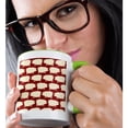 thumbnail image 2 of 3drose, Bacon Lovers- Cute Piggy Pattern in Cream on Red, 11oz Two-tone Green Mug, 2 of 6