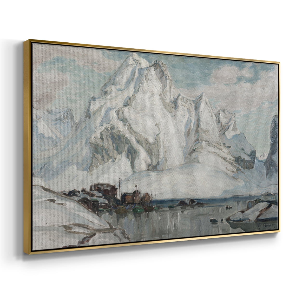 Vintage Landscape-CLX By Wexford Home Framed in Gold Wood Gallery Wrapped Canvas 25 in. x 37 in.