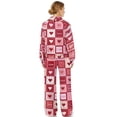 thumbnail image 2 of SCRAWLGOD Valentine's Day Decor Heart Love Plaid Print Red Pink Women's 2 Piece Outfits Long Sleeve Pullover Loose Fit Sweatshirt Wide Leg Pants with Pockets Turtleneck Sweatsuit Loungewear Set, XS, 2 of 7