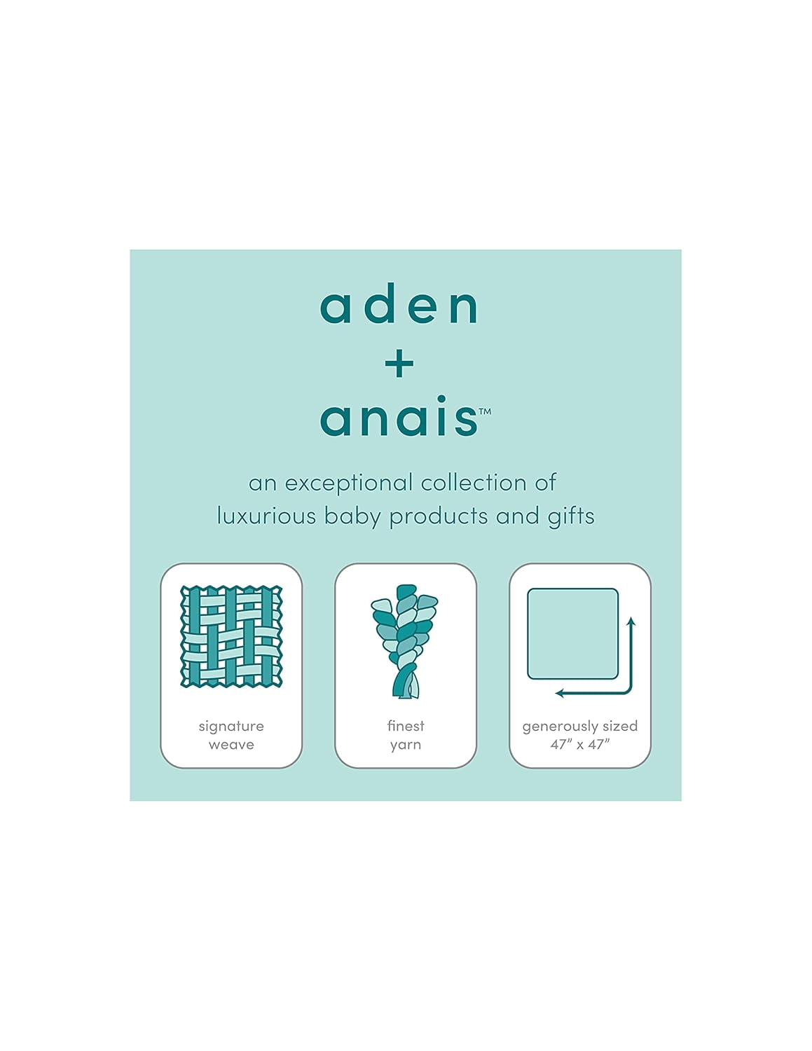 Aden + Anais Essentials 100% Muslin Cotton Swaddle Blanket, Unisex, 4 Pack, Keep Rising