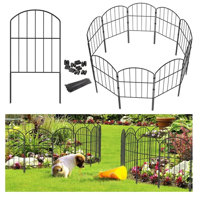 Valla de jardín Goovilla 3 m x 60 cm de metal resistente al óxido