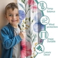 thumbnail image 3 of Blackout Kids Curtains,Watercolor Pioneer Flower Pattern Childrens Insulated Curtains Set Of 2,Bedroom Essentials,Toddler Room Decor 42x63in(106x160cm), 3 of 4