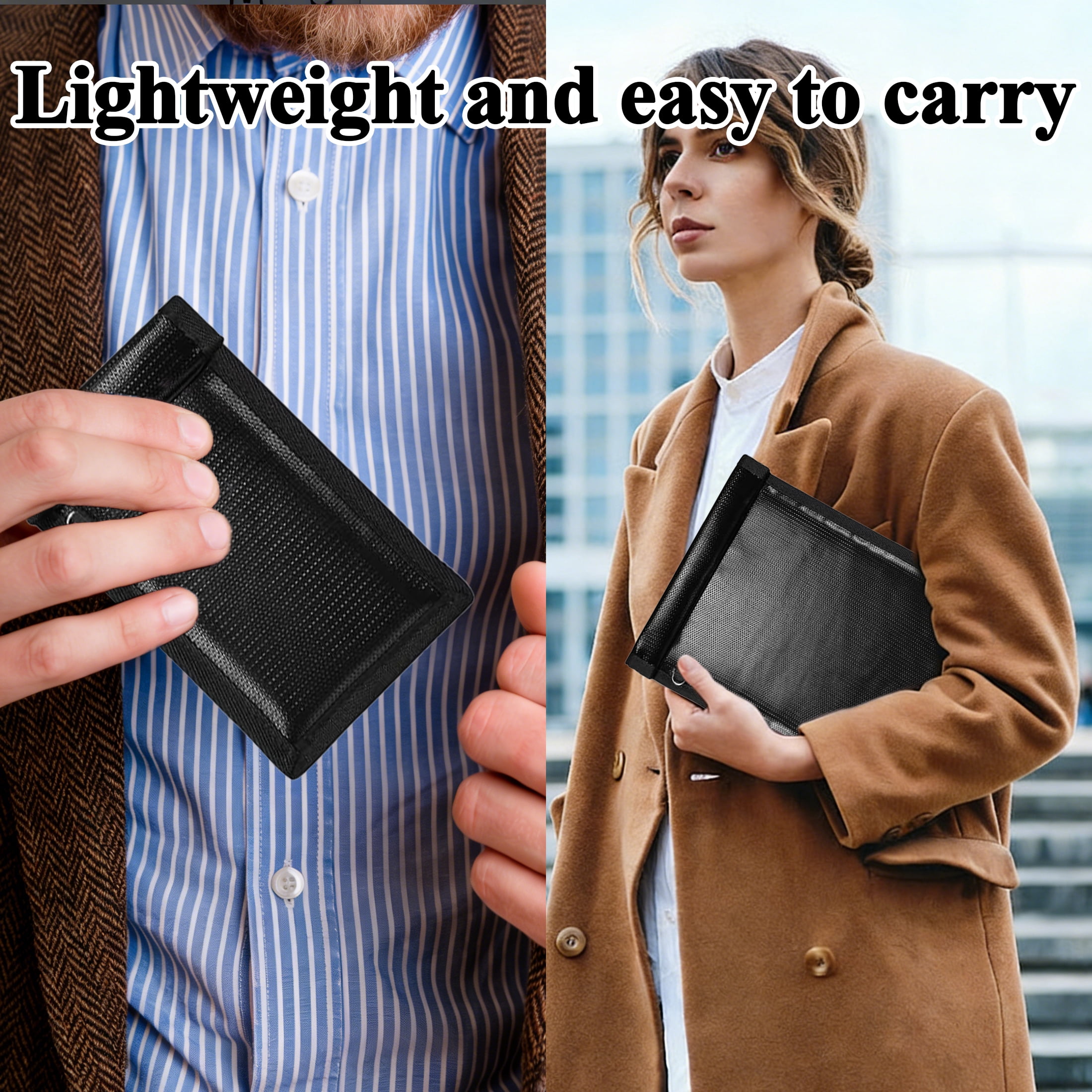 cyrico 4 Pack Faraday Bags, Large Faraday Bag for Laptops & Tablets & Phones & Car Keys, Anti-Tracking Faraday Cage, Faraday Key Fob Protector, Fireproof Waterproof EMP Bag RFID Signal Blocker Pouch