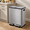 Silver, variant on 60L Dual Compartment Trash Can with Lid, Stainless Steel Sealed Garbage Bin, Soft-Close Pedal Operation for Kitchen, Office, Home