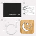 thumbnail image 4 of Lámpara de mesa pequeña de madera con forma de luna y estrella, luz transfronteriza de madera, lámpara de noche creativa LED, 4 of 5