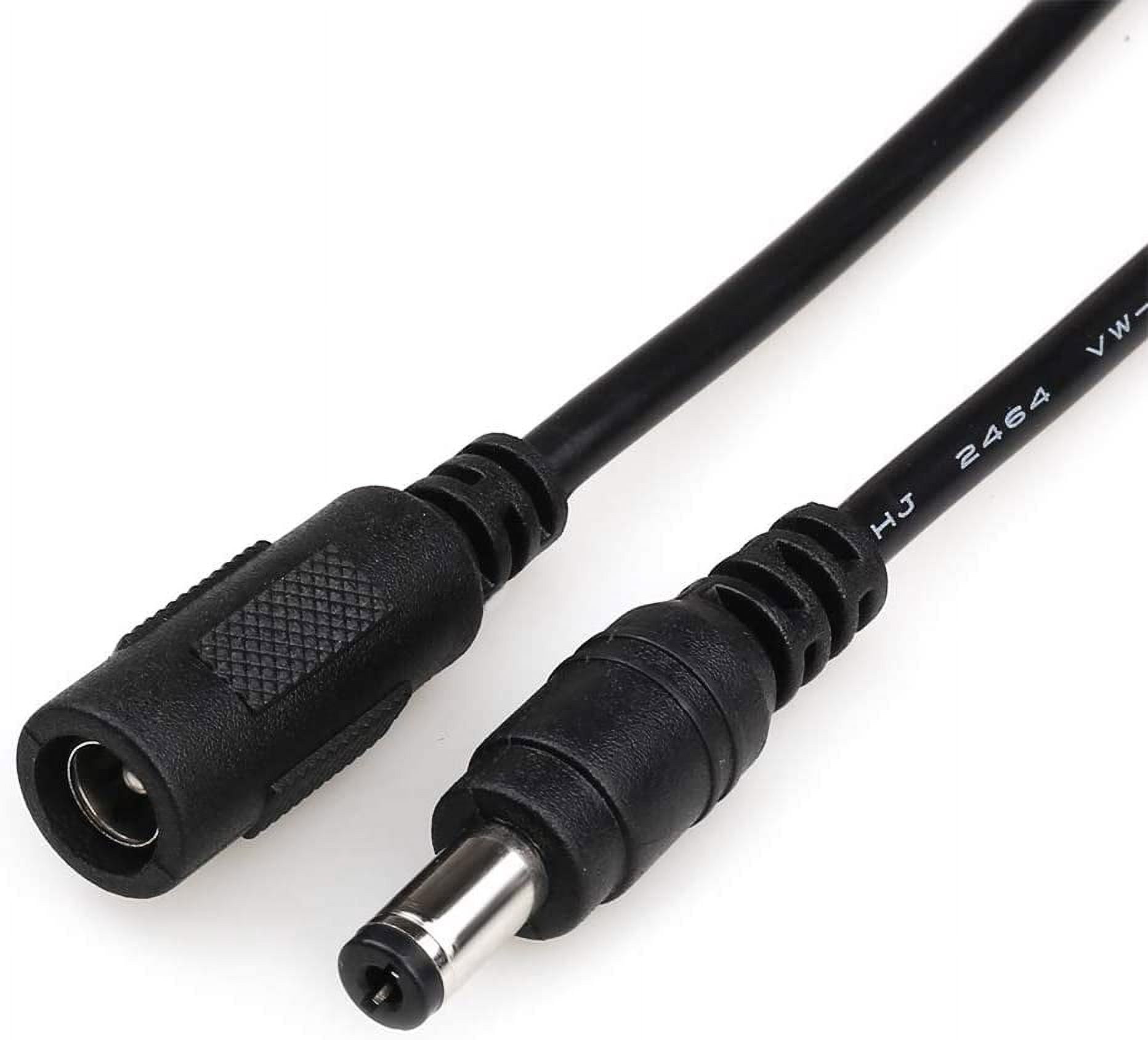 CCTV 5m(16.4ft) 2.1x5.5mm Dc 12v Power Extension Cable for CCTV Security Cameras IP Camera Dvr Standalone(5 pack)