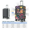 thumbnail image 6 of Easygdp Mushrooms Snails Butterflies Double-Sided Printed Elastic Suitcase Protective Cover,Invisible Zipper, Business Trip Luggage Cases,Washable And Resistant To Falling -Medium, 6 of 9