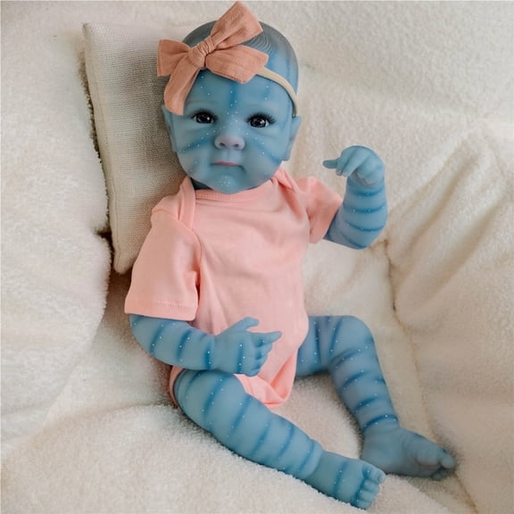 19Inch Lifelike Reborn Baby Dolls Full Body Collectible Art Doll Soft Vinyl Waterproof Bath Toy Hand-Painted Girl Realistic Newborn Baby Doll