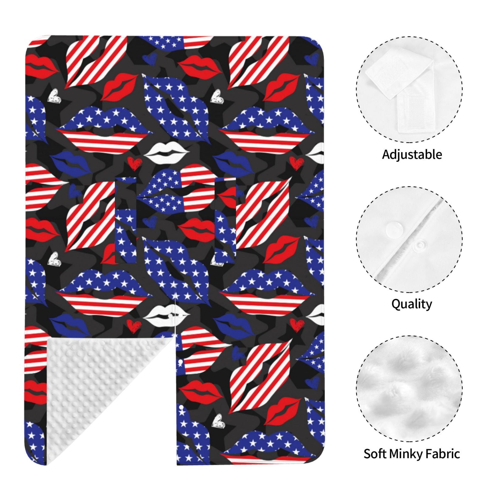 Naloa American With Lips Baby Car Seat Cover, Breathable Baby Carrier Cover, Multiuse Baby Carrier Cover & Nursing Breastfeeding Cover