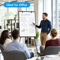 thumbnail image 6 of DOLLAR BOSS Large Whiteboard Easel with Stand 36" x 24" Height Adjustable Tripod Stand Portable Magnetic Dry Erase White Board, 3' x 2' Flipchart White Board for Office Home Classroom, Black, 6 of 7