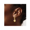 thumbnail image 5 of 14K Yellow Gold Round Drop Leverback Earrings, 5 of 5