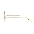 thumbnail image 3 of Womens Retro Heart Stud Smiley Face Hippie Metal Rim Sunglasses Gold Pink, 3 of 4