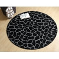 thumbnail image 2 of Furnish My Place Animal Print Rug - 2 ft. Round, Giraffe Black Grey, Nylon Rug for Patio, Garden, Hallway, Living Room, 2 of 5
