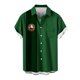 thumbnail image 1 of Mens Manga Corta Botón Abajo Camisas, Cuello de Vuelta Navidad Impresa Blusa, Top de Moda Casual, 1 of 4