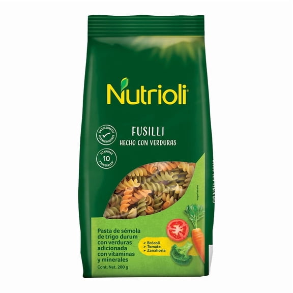 Nutrioli Fusilli Verduras 200g