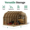 thumbnail image 6 of Little Cottage Co. 8x12 Value Gambrel Barn with 4 ft. Sidewalls with Floor, Outdoor Wood Storage Shed Do-It-Yourself Precut Kit, 6 of 14