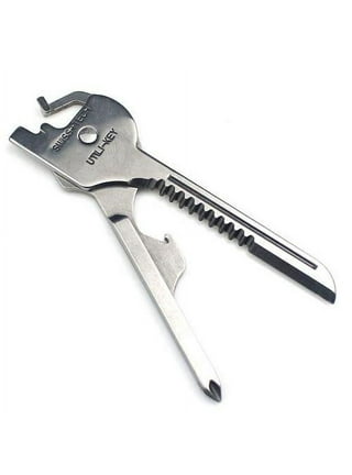 Polished Stainless Steel Finishwith The Utili-key Stainless Steel  Multi-function Can Opener Opener Folding Mini Opener Tool