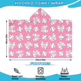 thumbnail image 2 of Pink Bows and Baseballs Pattern Hooded Bath Towel，60"x35" for Ages 3 To 12 Kids, Quick Dry Lightweight Soft Microfiber Hood Beach Towel Cover Up for Kids, 2 of 7