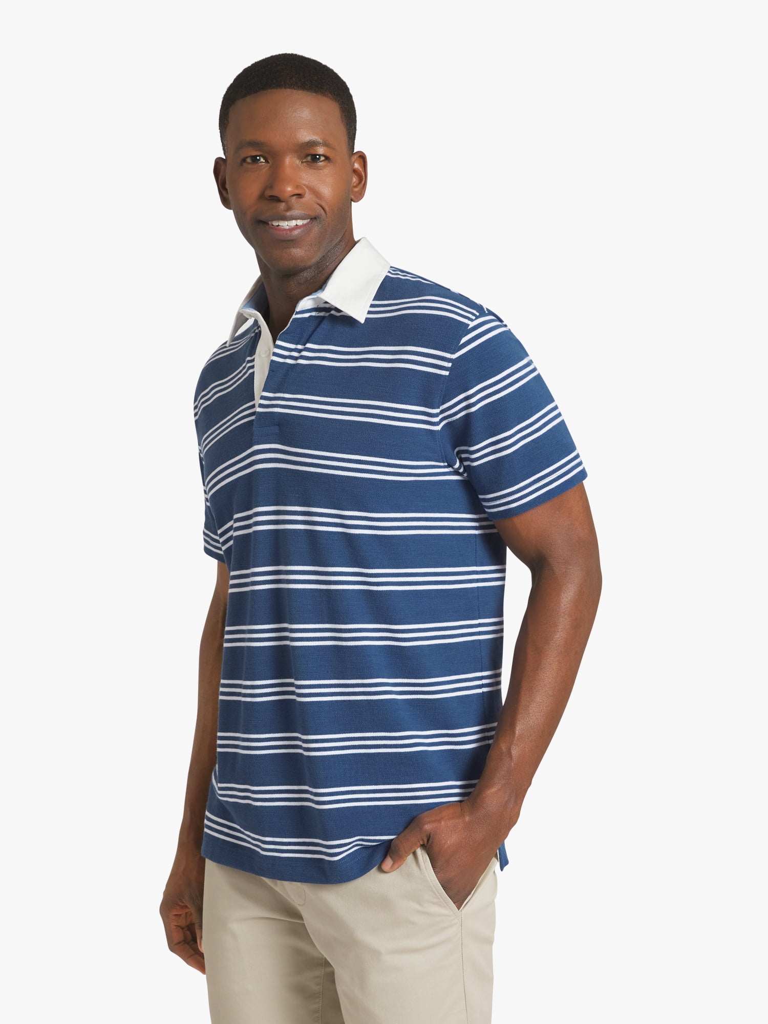 Chaps Men's Striped Pique Polo, Sizes S - 2XL