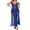 Blue, variant on Women Plus Size Lingerie Long Lace Nighty Sexy Mesh Nightdress Side Split Nightgown Sleepwear